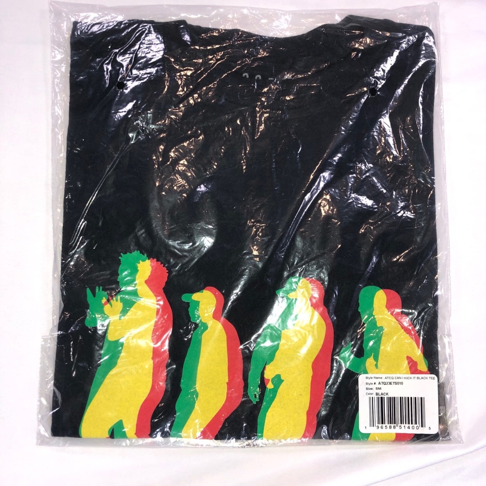 A Tribe Called Quest Can I Kick It Black Graphic Tee Shirt ATQ23ETS010 Mens SM